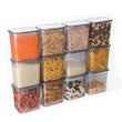 12-Piece Airtight Kitchen Storage Container Set – Stackable BPA-Free Food Canisters for Pantry Organization (Black)