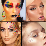 12-Color Rhinestone Nail Art Kit with AB & Clear Gems – 4500+ Crystals, Glue, Tweezer & Picker Pencil Set