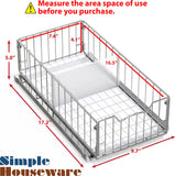 Pull-Out Cabinet Sliding Basket Organizer with Divider – Chrome Finish for Deep Cabinets
