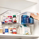 Clear Stackable Storage Bins with Built-In Handles – Heavy-Duty BPA-Free Organizer for Pantry, Kitchen & Home