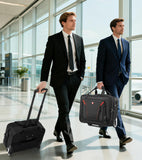Star Cloud Rigid Frame Rolling Laptop Bag with Wheels, TSA-Friendly Underseat Carry-On Business Briefcase (Black)