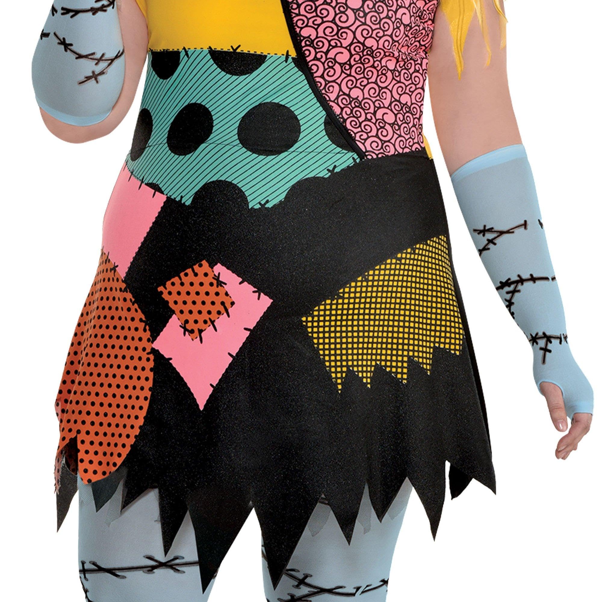 Party City Sally Costume for Women, The Nightmare Before Christmas - Costume Includes Patchwork Dress, Red Wig, Arm Warmers & Tights - Costumes for Halloween, Birthday Parties & Themed Event