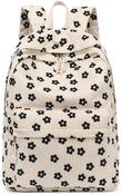 Bluboon Teen Girls School Backpack with Laptop Compartment, Corduroy Floral Design, Lightweight Daily Bookbag
