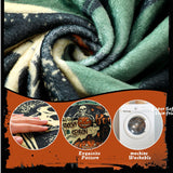 Halloween Ghost Skeleton Flannel Blanket – 50"x60" Soft Warm Throw for Couch, Bed & Travel