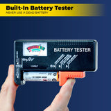 ONTEL Battery Daddy Storage Organizer Case with Tester – Double-Sided Portable Battery Holder, Stores up to 180 Batteries