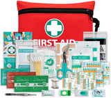 Mini First Aid Kit (110 Pieces) – Compact Emergency Medical Kit for Travel, Home & Outdoor Use (Red)