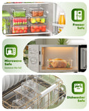 Food Storage Containers with Lids – 60-Piece BPA-Free Leakproof Meal Prep Set with Labels & Pen