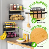 OFIRAY Magnetic Refrigerator Shelf with Wood Lid – Large Capacity Pantry & Produce Organizer for Kitchen