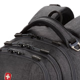 SwissGear 5505 Cecil 16″ Laptop Backpack – Lightweight Everyday Carry with Gear Attachments (Charcoal)