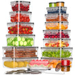 Food Storage Containers with Lids – 36-Piece BPA-Free Leakproof Stackable Meal Prep Set
