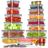 Food Storage Containers with Lids – 36-Piece BPA-Free Leakproof Stackable Meal Prep Set