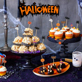 150 Pcs Halloween Cocktail Toothpicks – Bamboo Food Picks with Pumpkin, Ghost & Bat Designs