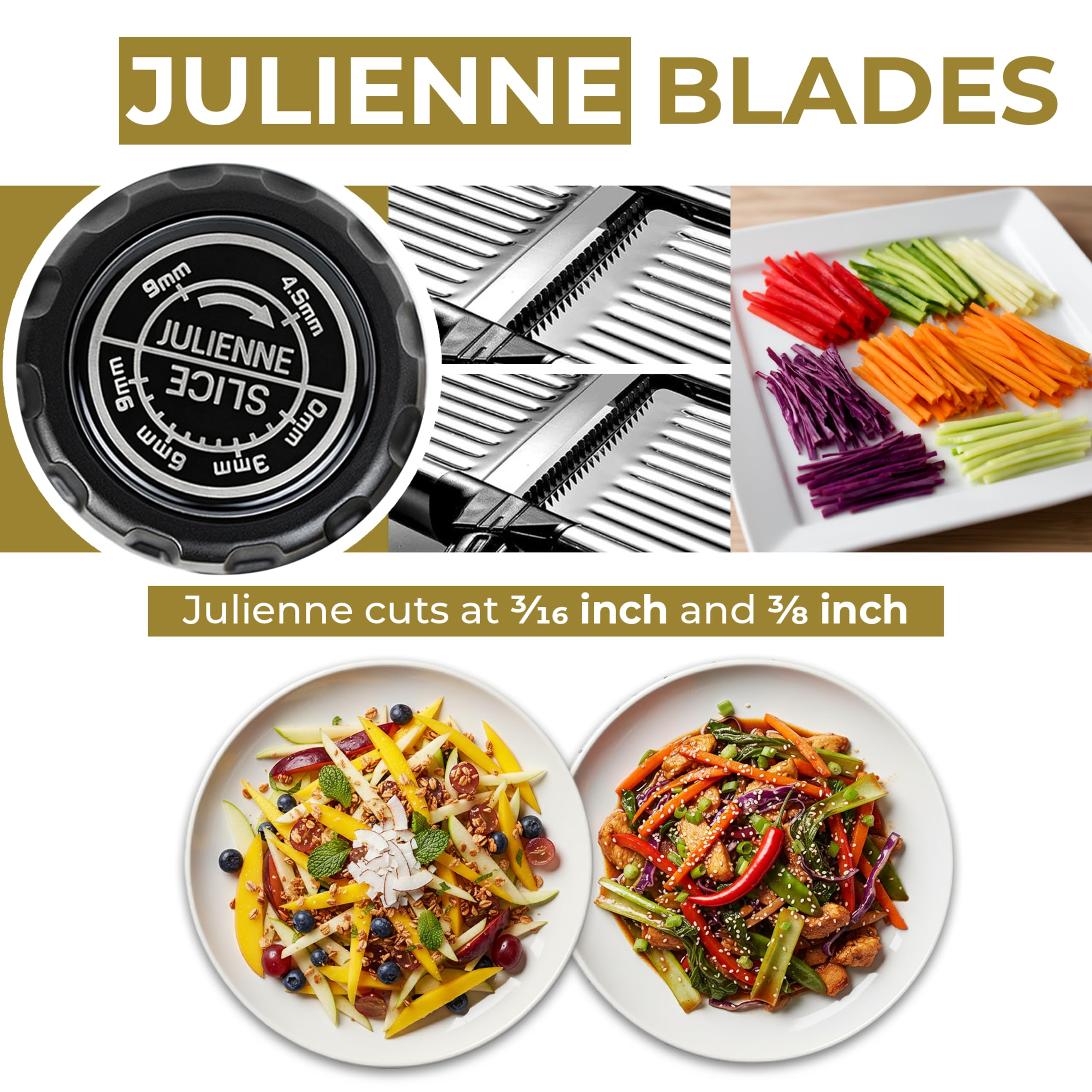 Adjustable Mandoline Vegetable Slicer – Professional Precision Food Slicer with Safety Gloves
