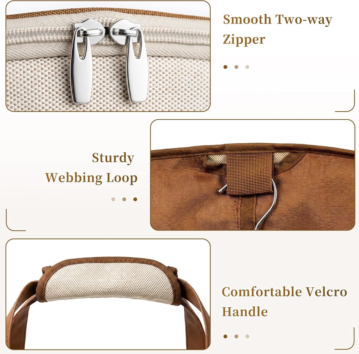 56-Inch Beige Foldable Carry-On Garment Bag