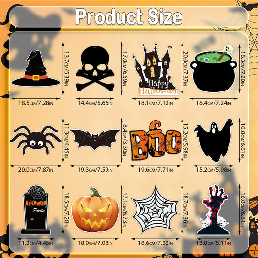 Halloween Hanging Swirl Decorations – 60PCS Ceiling Foil & Card Set with Ghosts, Bats, Pumpkins & Spiders