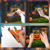Halloween Window Clings Set – 50 Double-Sided Reusable Stickers for Indoor & Party Decorations (9 Large Sheets, Black Theme)