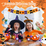 10Ft Halloween String Lights – 30 LED White, Yellow & Purple Pumpkin, Bat & Ghost Lights, Battery Operated