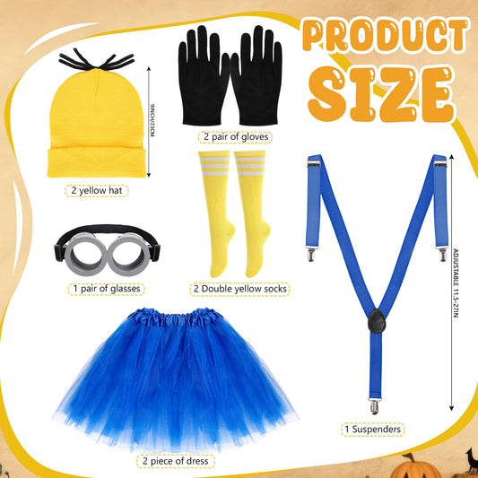 Purple & Yellow 2-Person Halloween Costume Set – Perfect Duo Outfit for Couples or Friends 🎭💜💛