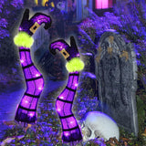 Light-Up Purple Witch Legs Yard Stakes – LED Halloween Decoration with 8 Lighting Modes & Timer Function