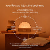 Hatch Restore 3 Sunrise Alarm Clock Smart Sleep Sound Machine & Bedside Light Putty