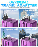 Worldwide Travel Plug Adapter with 3 USB-C & 2 USB-A Ports – Universal Power Adapter for 200+ Countries