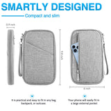 RFID Blocking Family Passport Holder & Travel Document Organizer – Waterproof Multi Passport Wallet (Quartz Gray)