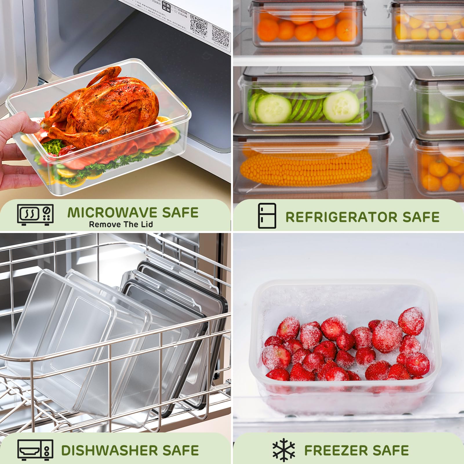 Food Storage Containers with Lids – 20-Piece BPA-Free Airtight Leakproof Set (Multi-Size)