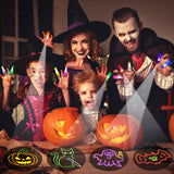 40-Pack Halloween Finger Projection Light Toys – Pumpkin, Ghost & Bat Designs (Party Favors & Trick-or-Treat Gifts)