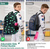 Black Green 17-Inch School Backpack with Laptop Sleeve