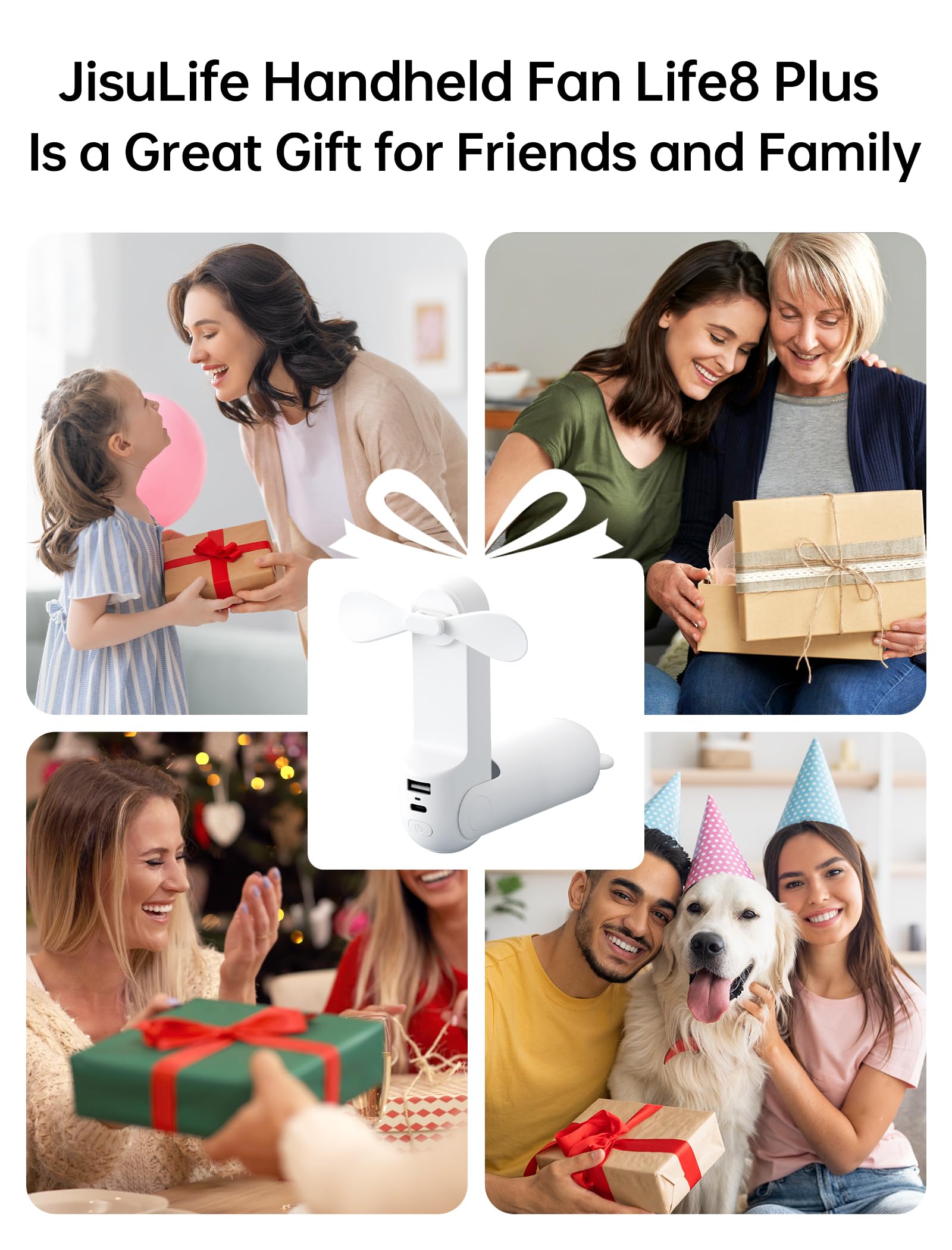 Foldable Portable Handheld Fan with Power Bank & Flashlight – Long Battery Mini Cooling Fan for Travel & Outdoor