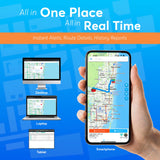Magnetic Real-Time GPS Tracker with Waterproof Case, Instant Alerts & Live Vehicle Tracking – Black