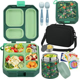 Black Gamepad Bento Lunch Set with 12 oz Food Jar