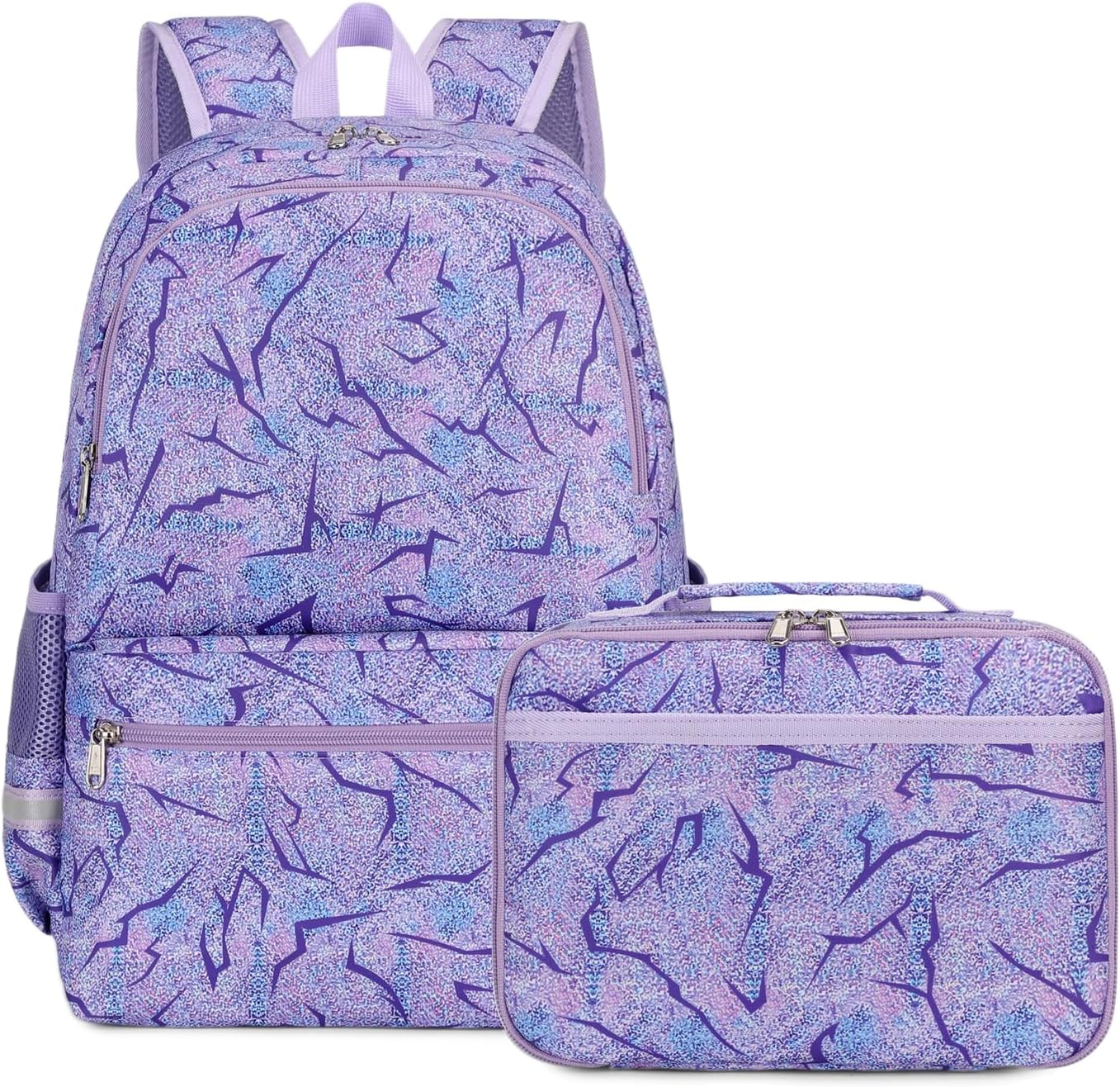 Floral Lake School Backpack Set with Insulated Lunch Bag