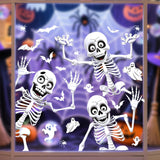 108-Piece Halloween Window Decals – Ghosts, Bats & Skeletons Static Clings for Home, Party & Car Decorations 👻🕸️