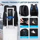 FENREE.GEER Expandable 45L Travel Laptop Backpack with Hardshell Design, USB Ports and 15.6” Laptop Compartment