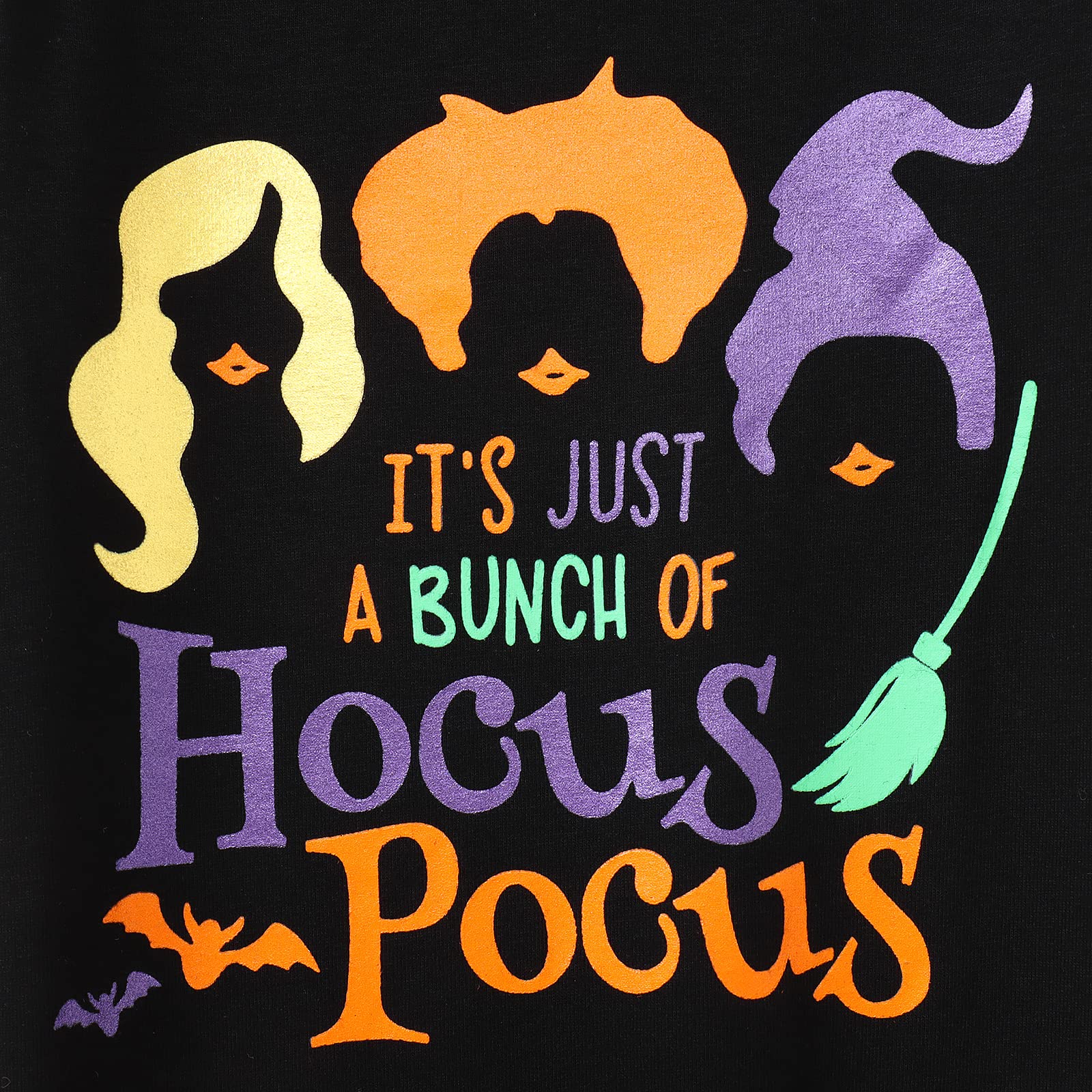 Baby Girl “Hocus Pocus” Halloween Outfit – Long Sleeve Romper & Headband Set (Cotton Blend)