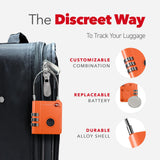 Apple Find My Compatible Smart TSA Luggage Lock with Bluetooth Tracking, Water-Resistant Travel Padlock