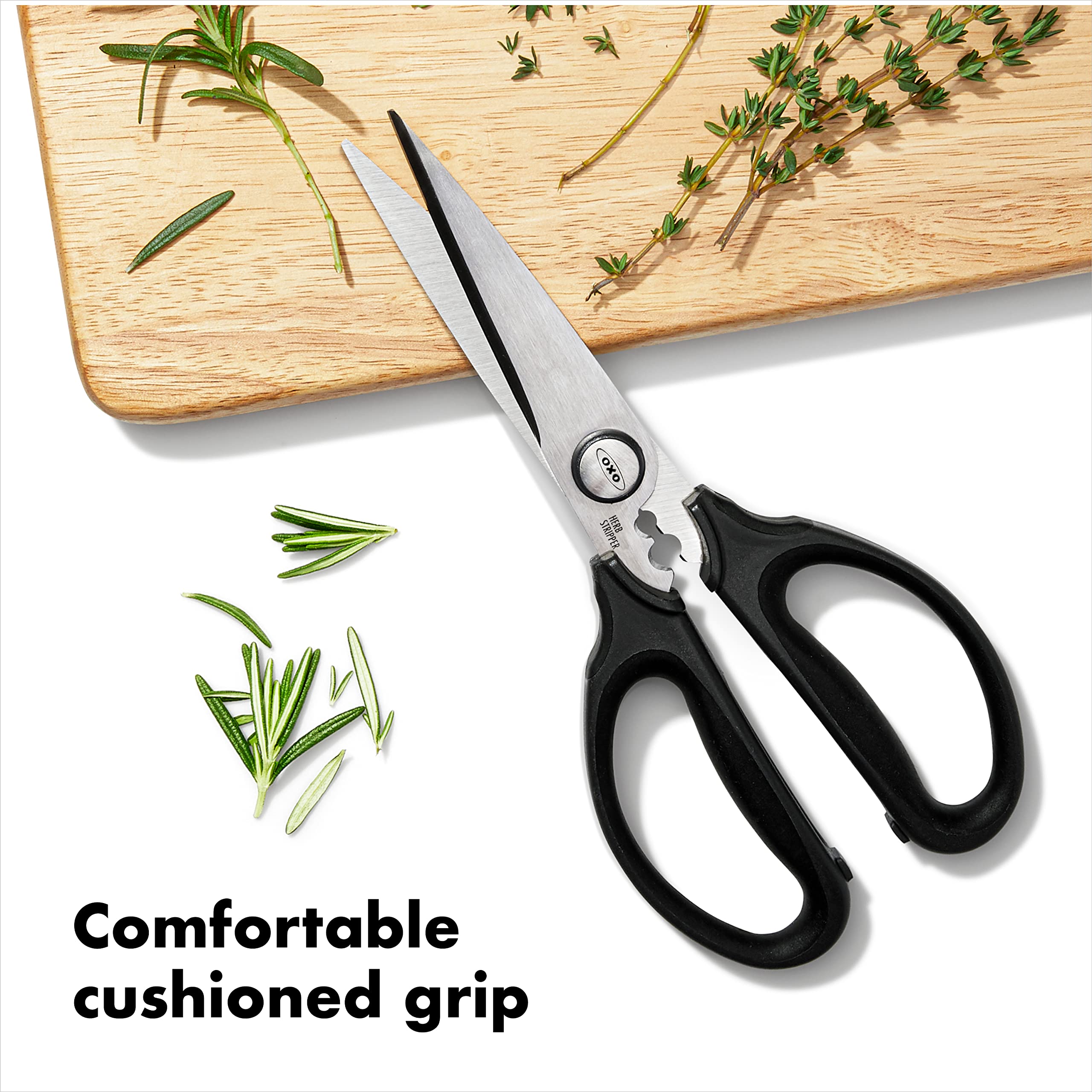 Multi-Purpose Stainless Steel Kitchen & Herb Scissors with Micro-Serrated Blades