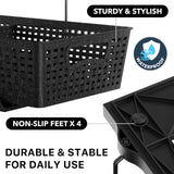 2-Tier Pull-Out Under Sink Organizer – Black Sliding Drawer Storage for Bathroom & Cabinets