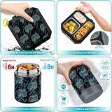 Black Gamepad Bento Lunch Set with 12 oz Food Jar