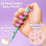 4-Piece Kawaii Character Retractable Ballpoint Pen Set