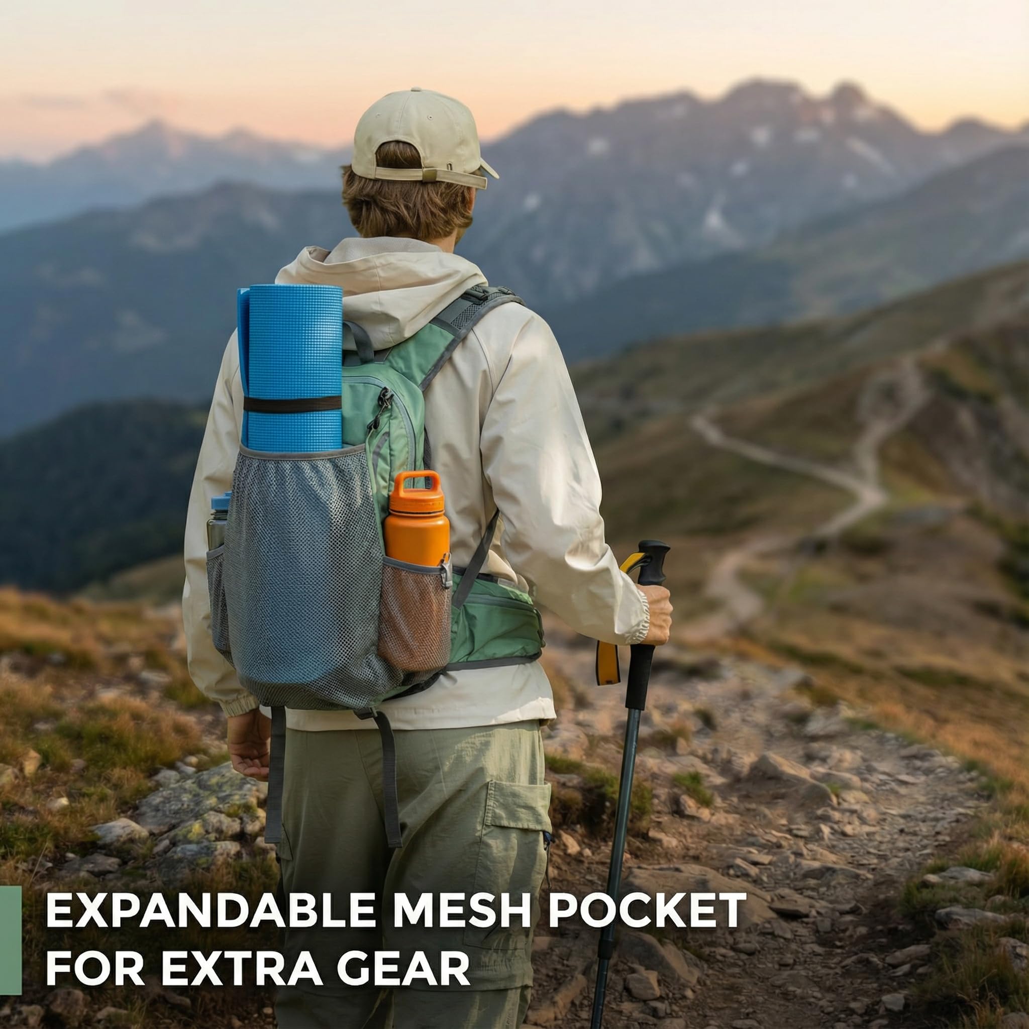 Latlonix 20L Ultralight Personalized Hiking Backpack – Custom Embroidered Waterproof Travel Daypack