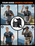 Banloga Waterproof Chest Bag with Expandable Accordion Design – Lightweight Running Vest Sling Pack for Outdoor Sports (Black)