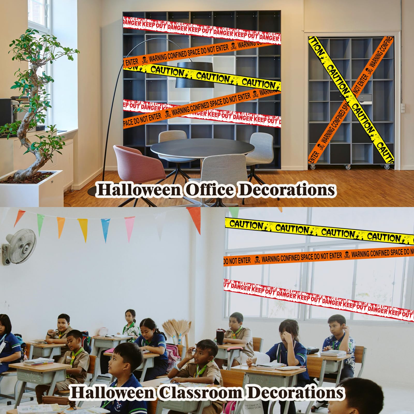 Halloween Fright Tape Bundle – 3 Rolls “Keep Out”, “Caution”, “Warning” Scary Party Decoration Set