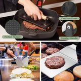 18-Piece BBQ Griddle Accessories Set – Stainless Steel Flat Top Grill Tools (Black)