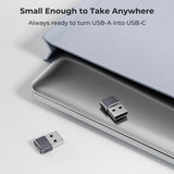 USB-A to USB-C Adapter – Aluminum Type-C Converter for Charging & Data Transfer