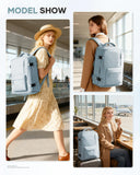 Large Carry-On Travel Backpack with Shoe Compartment & Wet Pocket – Flight Approved – A3 Blue