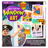 Made By Me Create Your Own Halloween Window Art by Horizon Group USA, Make 20 Projects, Includes Suncatcher Frames & Window Clings, Glow-in-The-Dark Paint, Paint Tubes, Suction Cups & Cording,Multi