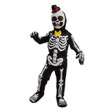 Kids Glow-in-the-Dark Skeleton Costume – Black Skull Jumpsuit with Mask & Gloves 💀✨