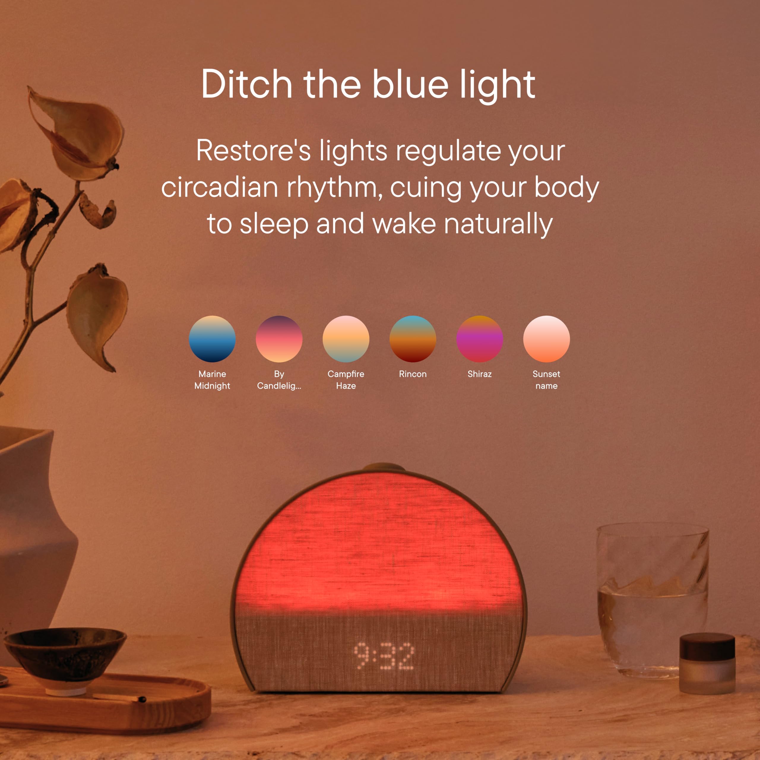 Hatch Restore 3 Sunrise Alarm Clock Smart Sleep Sound Machine & Bedside Light Putty